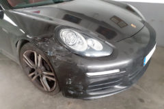 Porsche golpeado antes de reparación de carrocería - Carrocerías Larrea